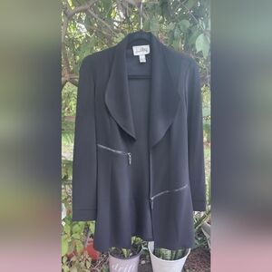 Joseph Ribkoff Black Blazer with Zipper Accents